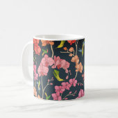 Schöne Vögel und Orchideen Kaffeetasse (Vorderseite Links)