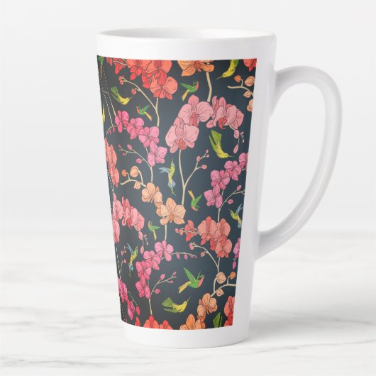 Schöne Vögel und Orchideen Milchtasse (Rechts)