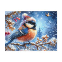 Schöne Vogel- und Winterlandschaft 4
