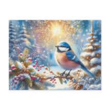 Schöne Vogel- und Winterlandschaft 6