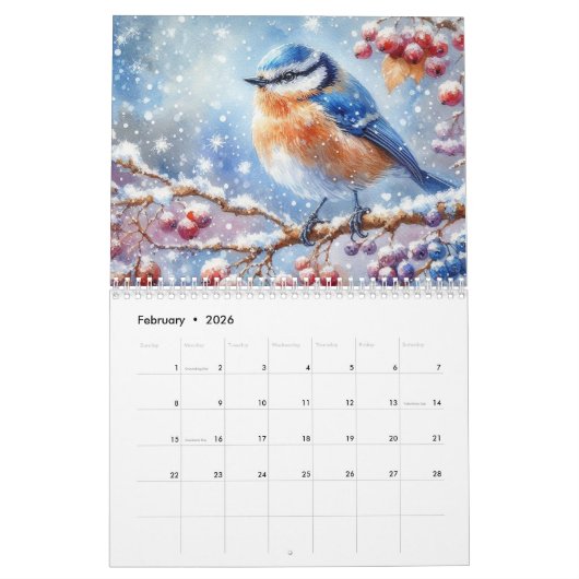 Schöne Vogelbilder Kalender (Feb 2026)