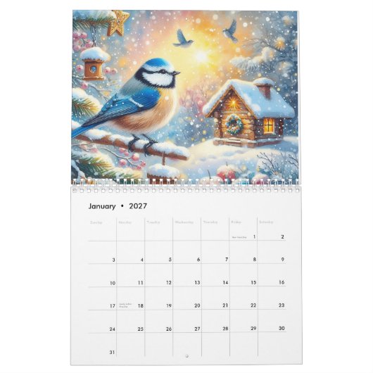 Schöne Vogelbilder Kalender (Jan 2027)
