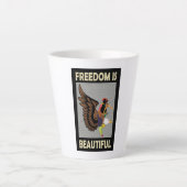 Schöne Vogelkombination Milchtasse (Vorderseite)