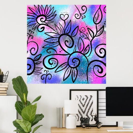 Schöne Vogelkunst Poster (Heimbüro)