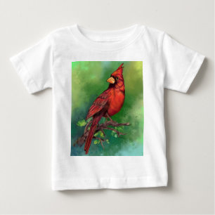 Schöne Vogelmalerei auf dem Nordroten Kardinal  Baby T-shirt