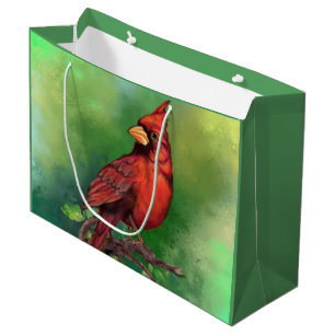 Schöne Vogelmalerei auf dem Nordroten Kardinal  Große Geschenktüte