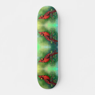 Schöne Vogelmalerei auf dem Nordroten Kardinal  Skateboard