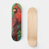 Schöne Vogelmalerei auf dem Nordroten Kardinal - Skateboard (Vorderseite)