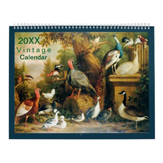 Schöne Vogelsammlung mit Vintag-Feel Kalender (Titelbild)
