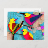 Schöne Vogelsammlung Postkarte (Vorne/Hinten)