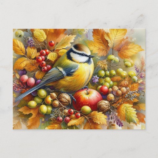 Schöne Vogelwelt Herbstlandschaft 18 Postkarte (Vorderseite)