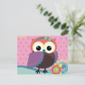 Schöne Volkskunst mit Blume Postkarte (Stehend Vorderseite)