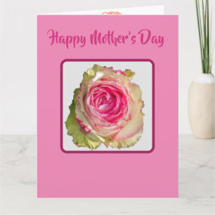 Schöne volle rosa Rose Muttertag Karte
