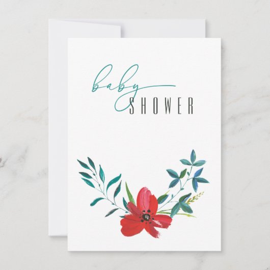 Schöne Vorlage für eine Babydusche (Vorderseite)