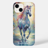 Schöne Vorlage für einen Einhorn-Individuelle Name Case-Mate iPhone Hülle (Rückseite)
