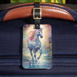 Schöne Vorlage für einen Einhorn-Individuelle Name Gepäckanhänger