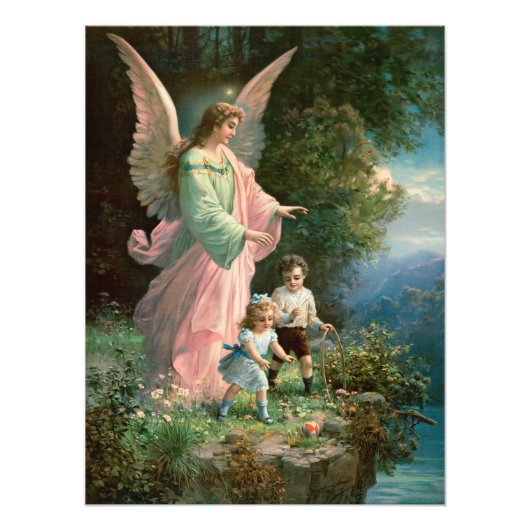 Schöne Wächter Angel Wächter Kinder Fotodruck (Vorne)