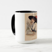 Schöne wählende Frau - Vintage Stimmrecht-Mode Tasse (Vorderseite Links)