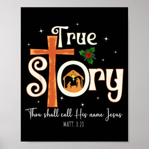 Schöne wahre Geschichte Weihnachten Christlich Geb Poster