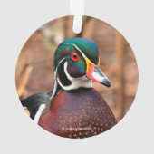 Schöne Wald-Ente im Wald Ornament (Rückseite)