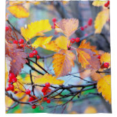 Schöne Waldbeeren im Herbst Duschvorhang (Vorderseite)