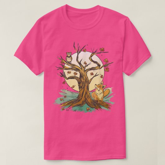 Schöne Wälder Kunst im Herbst T-Shirt (Design vorne)