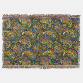 Schöne Waldkreaturen mit bemalten Wirbel Decke