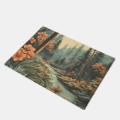 Schöne Waldlandschaft Fußmatte (Schrägansicht)