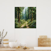 Schöne Waldlandschaft Poster (Küche)