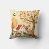 Schöne Waldlandschaft Zuhause Kissen (Rückseite)