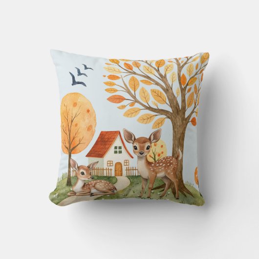 Schöne Waldlandschaft Zuhause Kissen (Vorderseite)