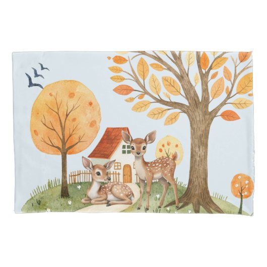 Schöne Waldlandschaft Zuhause Kissenbezug (Vorderseite)