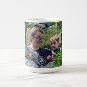 Schöne Waldschablone Foto Sonnenlichtbäume Fotovor Kaffeetasse