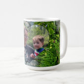 Schöne Waldschablone Foto Sonnenlichtbäume Fotovor Kaffeetasse (VorderseiteRechts)