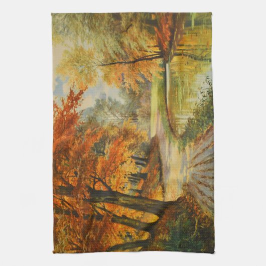 Schöne Waldszene Geschirrtuch (Vertikal)