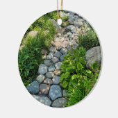 Schöne Waldszene Sonnenstraße Foto Keramik Ornament (Links)