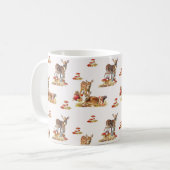 Schöne Waldtiere Herbst Art Muster Kaffeetasse (Vorderseite Links)