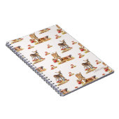 Schöne Waldtiere Herbst Art Muster Notizblock (Rechte Seite)