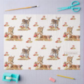 Schöne Waldtiere Herbst Art Muster Seidenpapier (Basteln)