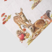 Schöne Waldtiere Herbst Art Muster Seidenpapier (Ausschnitt)