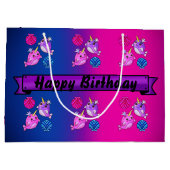 Schöne Wale mit Seashells Große Geschenktüte (Rückseite)