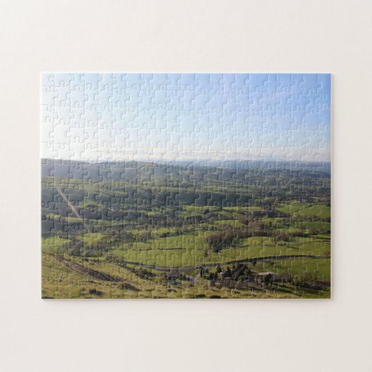 Schöne Wales Hill Blick Landschaft Wales Horizont Puzzle (Horizontal)