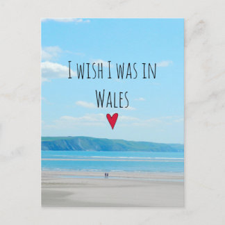 Schöne Wales Sea Beach Landschaft Aberdovey Postkarte