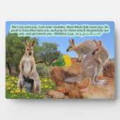 Schöne Wallaby Scripture Plaque Matthew 5:44 Fotoplatte (Vorderseite)