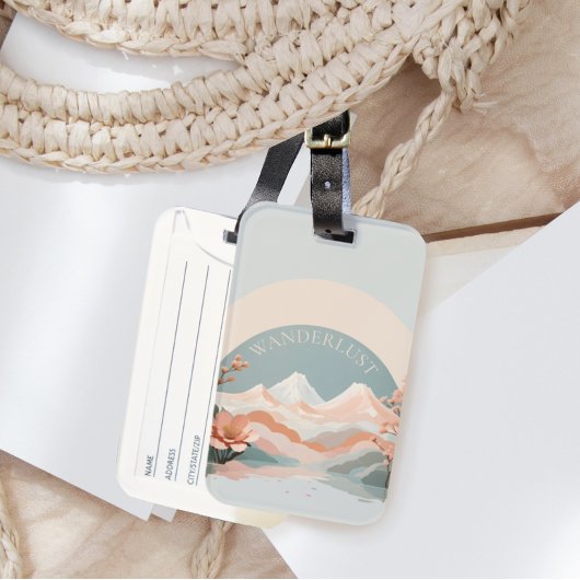 Schöne Wanderlust Bergwelt Landschaftsreise Gepäckanhänger