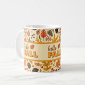 Schöne warme Herbstblätter Kaffeetasse (Vorderseite Links)