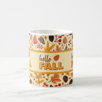 Schöne warme Herbstblätter Kaffeetasse