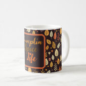 Schöne warme Herbstblätter Kaffeetasse (VorderseiteRechts)