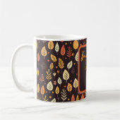 Schöne warme Herbstblätter Kaffeetasse (Links)