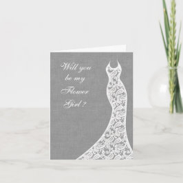 Schöne Wäsche Werden Sie meine Blume Girl Card sei Einladung